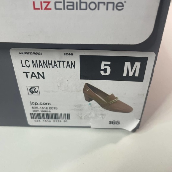 Liz Claiborne Manhattan Pump Heels Tan Size 5 NIB - Picture 7 of 8